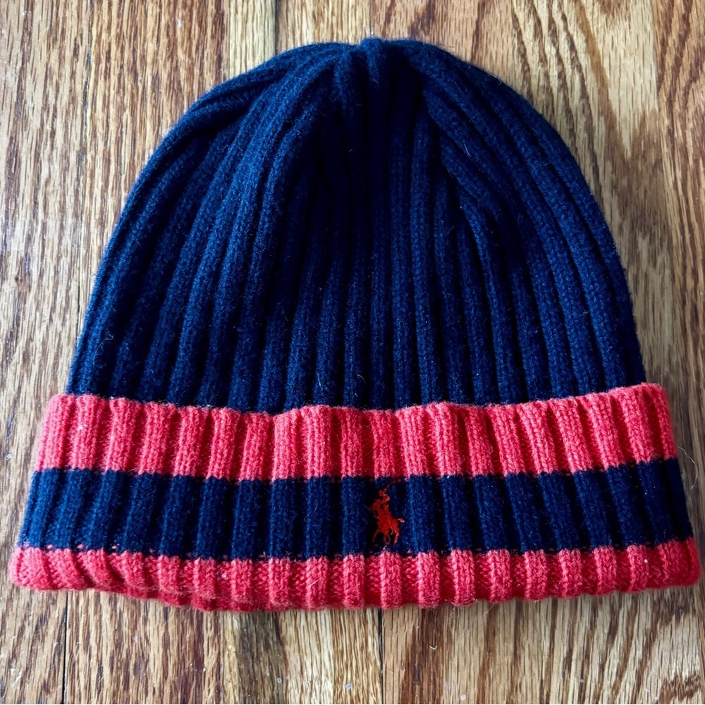 Polo by Ralph Lauren Navy and Red Beanie